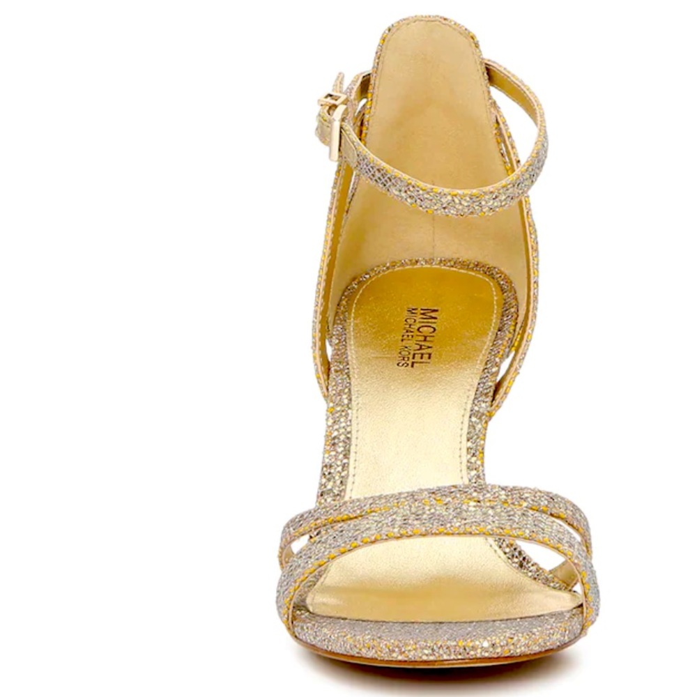 spring sandals Michael Kors Kimberly Sandal in Gold Metallic